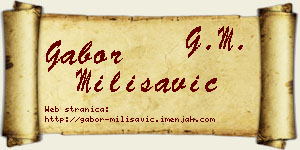 Gabor Milisavić vizit kartica